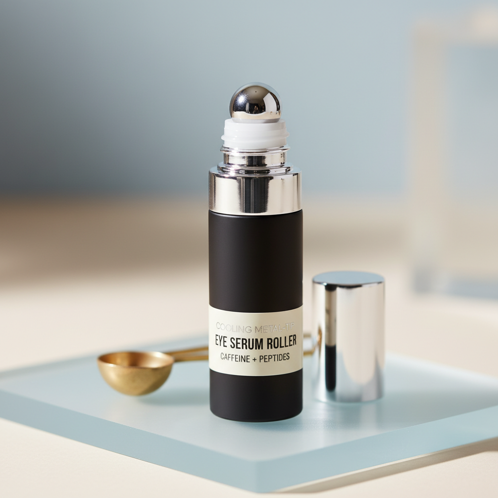 The Cooling Metal Tip Eye Serum Roller – Blue Tray