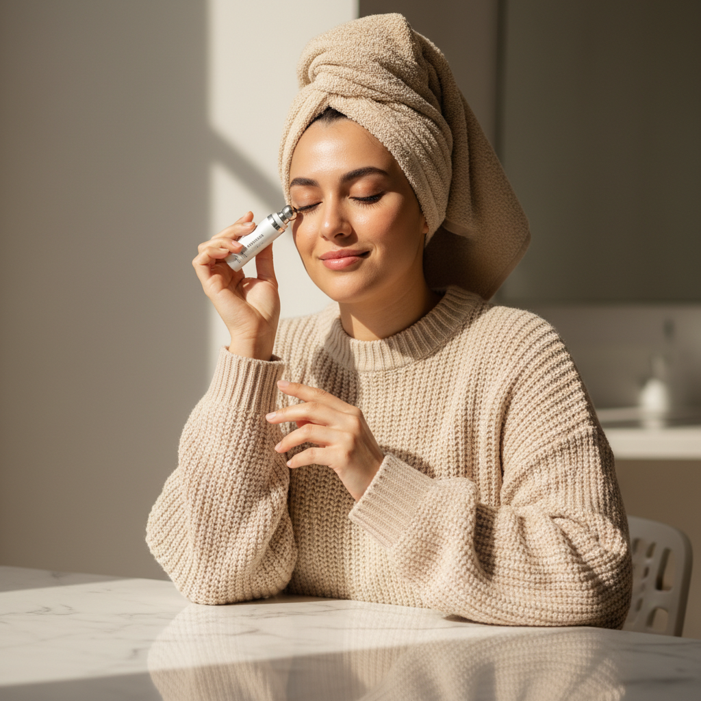 The Cooling Metal Tip Eye Serum Roller – Mint Veil